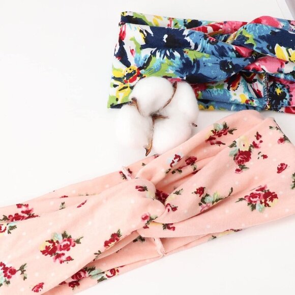 4 Pack Boho Cotton Non-Slip Headbands for Women Girls Yoga Workout Running Knott - Picture 6 of 9